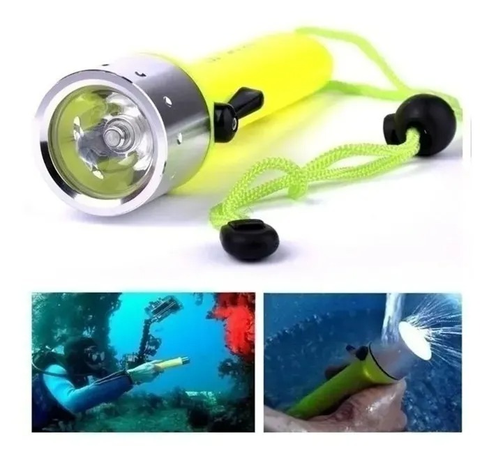 Miniatura 2 de Linterna Acuatica Para Buceo Mano